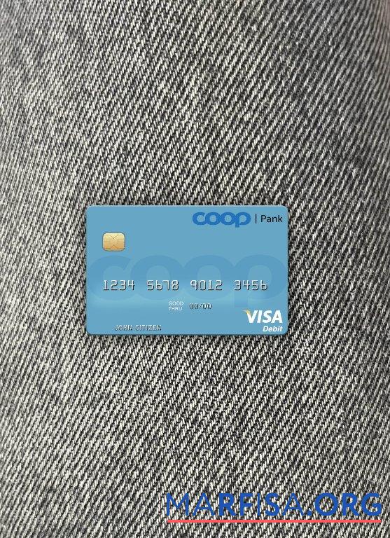 Realistic Estonia Coop Pank visa debit card photolook front sample